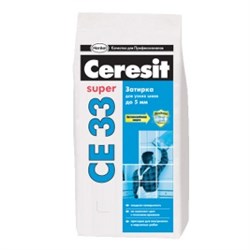Затирка Ceresit CE 33 «Super» Белый (2кг) - фото 4796